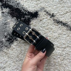 Brandy Melville silver and black belt